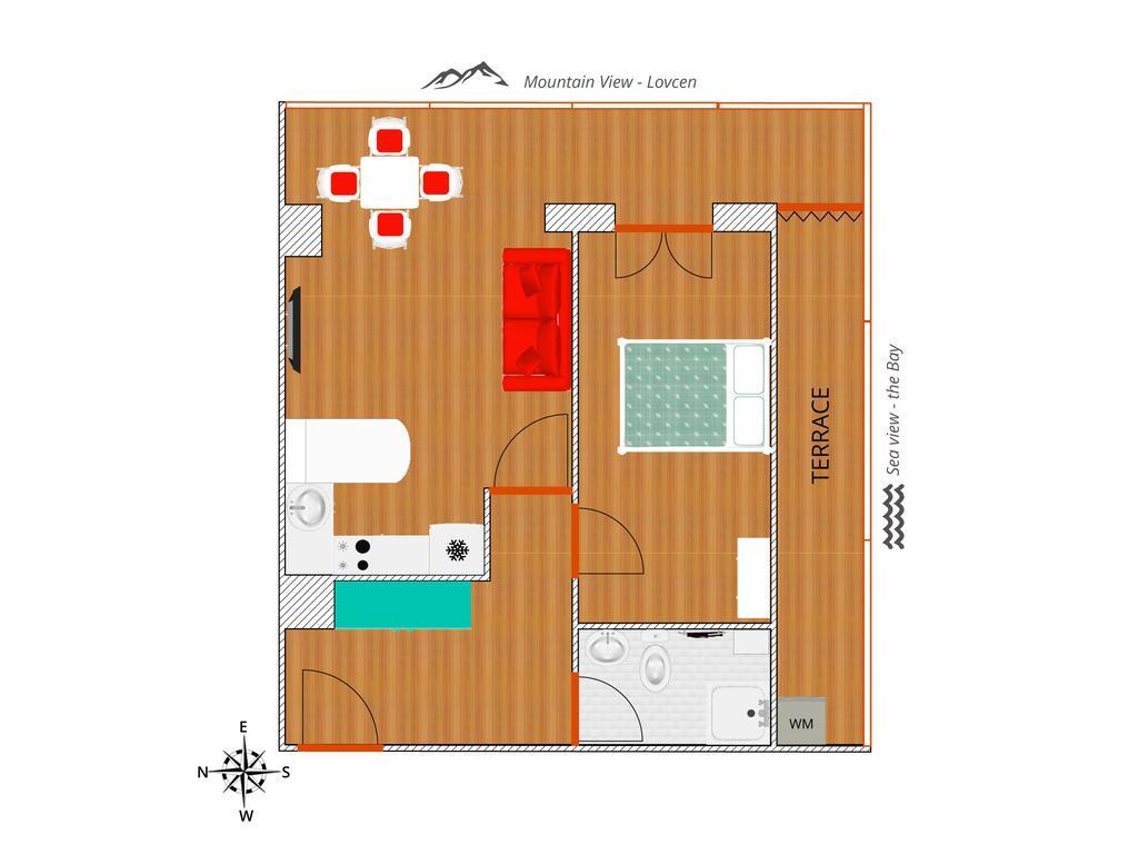 Apartment Dv Magnolia Tivat Eksteriør bilde